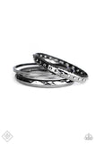 Paparazzi Revved Up Rhinestones - Black Bracelet