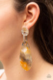 Paparazzi A HAUTE Commodity - Yellow Post Earrings