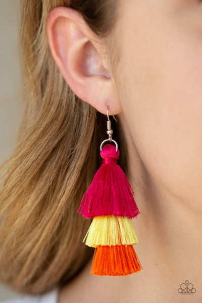 Paparazzi Hold On To Your Tassel! - Multi Earrings