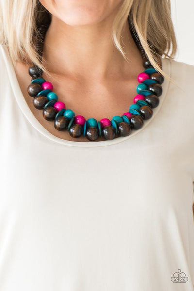 Paparazzi Caribbean Cover Girl - Multi Wood Necklace