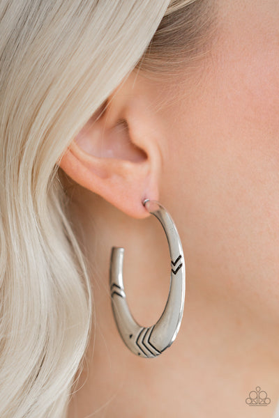 Paparazzi Tribe Pride - Silver Hoop Earrings