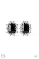 Paparazzi Prime Time Shimmer - Black Clip-On Earrings