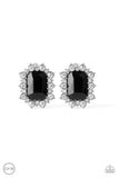 Paparazzi Prime Time Shimmer - Black Clip-On Earrings