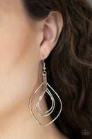Paparazzi Asymmetrical Allure - Silver Earrings