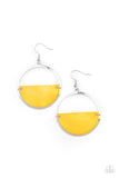Paparazzi Seashore Vibes - Yellow Earrings