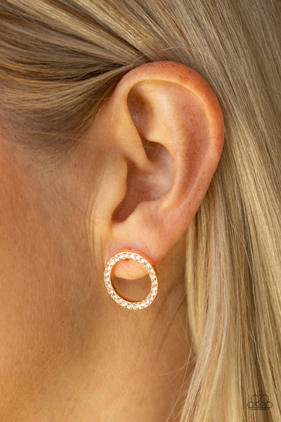 Paparazzi 5th Ave Angel - Rose Gold Post Earrings