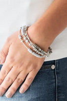 Paparazzi Tribal Spunk - Silver Bracelet