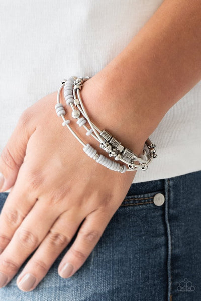 Paparazzi Tribal Spunk - Silver Bracelet