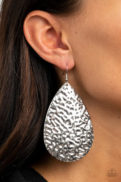 Paparazzi Metallic Mirrors - Silver Earrings