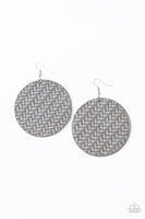 Paparazzi Plaited Plains - Silver Earrings