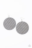 Paparazzi Plaited Plains - Silver Earrings