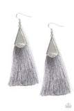 Paparazzi In Full PLUME - Silver Earrings
