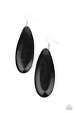 Paparazzi Tropical Ferry - Black Wood Earrings