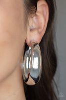 Paparazzi Flat Out Flawless - Silver Hoop Earrings