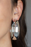 Paparazzi Flat Out Flawless - Silver Hoop Earrings