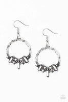 Paparazzi On The Uptrend - Silver Earrings