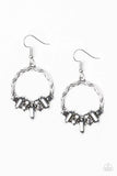 Paparazzi On The Uptrend - Silver Earrings