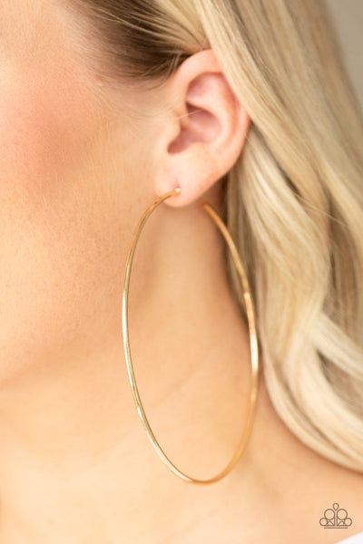Paparazzi Extra Extra - Gold Hoop Earrings