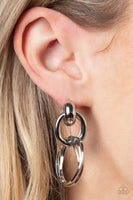Paparazzi Dynamically Linked - Silver Post Earrings