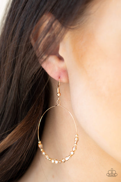 Paparazzi Prize Winning Sparkle - Gold Earrings