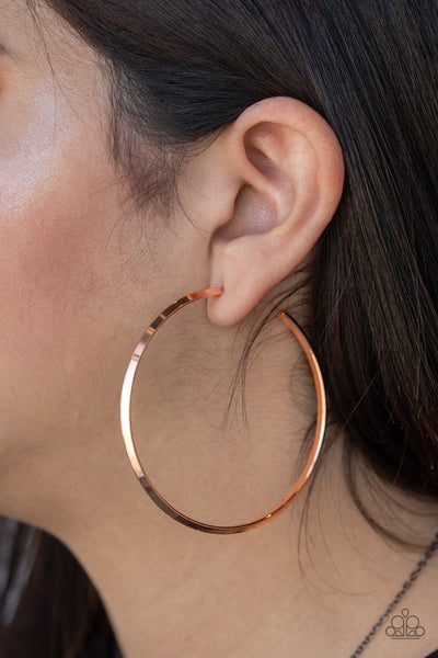 Paparazzi 5th Avenue Attitude - Copper Hoop Earrings