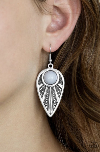 Paparazzi Take A WALKABOUT - Silver Earrings