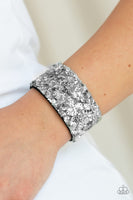 Paparazzi Starry Sequins - Silver Wrap Bracelet