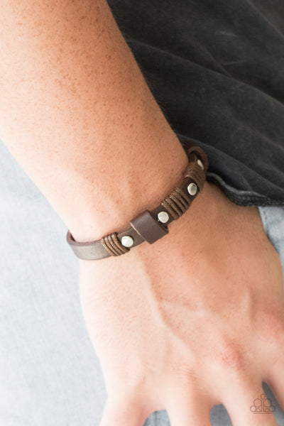 Paparazzi Road Burner - Brown Urban Bracelet