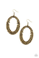 Paparazzi Radical Razzle- Brass Earrings
