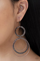 Paparazzi Eclipsed Edge - Copper Earrings