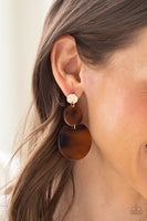Paparazzi Miami Mariner – Gold Post Earrings