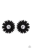 Paparazzi Sunshiny DAIS-y - Black Post Earrings