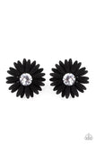 Paparazzi Sunshiny DAIS-y - Black Post Earrings