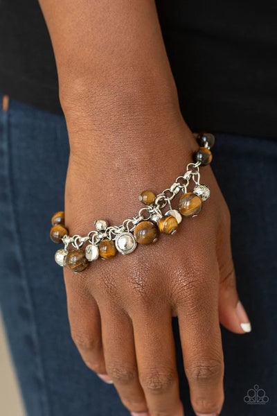 Paparazzi Glossy Glow - Brown Bracelet