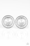 Paparazzi What Should I BLING? - White Post Earrings