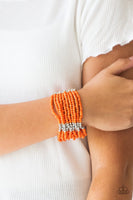 Paparazzi Outback Odyssey - Orange Bracelet