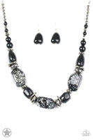 Paparazzi In Good Glazes - Black Necklace