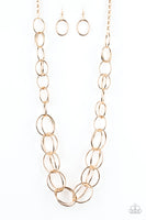 Paparazzi Elegantly Ensnared - Gold Necklace