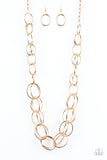 Paparazzi Elegantly Ensnared - Gold Necklace