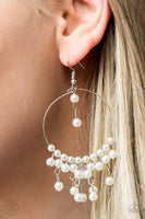 Paparazzi Now On Broadway - White Earrings