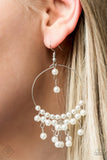 Paparazzi Now On Broadway - White Earrings