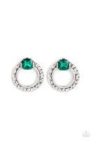 Paparazzi Smoldering Scintillation - Green Post Earrings