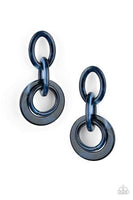 Paparazzi Havana HAUTE Spot - Blue Earrings