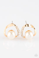 Paparazzi Stylishly Suave - Gold Post Earrings