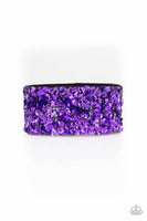Paparazzi Starry Sequins - Purple Wrap Bracelet