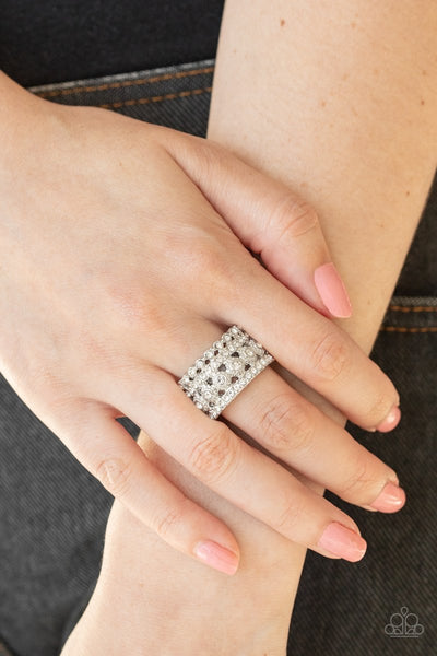 Paparazzi Countess Couture - White Ring
