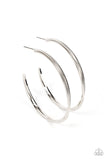 Paparazzi Monochromatic Curves - Silver Hoop Earrings