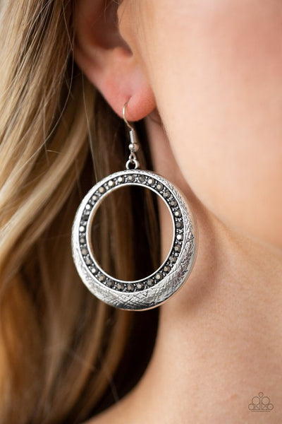 Paparazzi Go-Go Glow - Silver Earrings