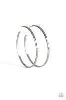 Paparazzi Full On Radical - Silver Hoop Earrings