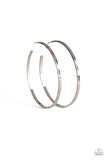 Paparazzi Full On Radical - Silver Hoop Earrings